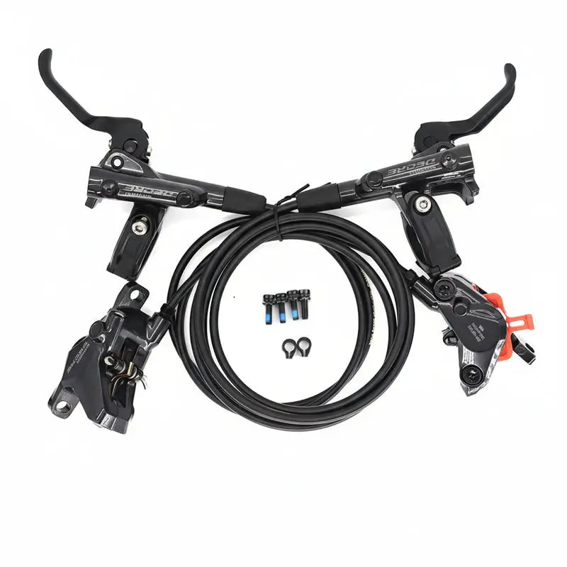 Kit Freio Hidráulico Shimano SLX M7120 Original com pinças de 4 pistões dianteiro e traseiro para bicicletas MTB.