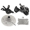 Kit Shimano Deore M5100 11 velocidades com câmbio traseiro RD-M5100, alavanca SL-M5100, cassete CS-M5100 11-51 dentes e corrente CN-HG601 para Mountain Bike.