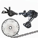 Kit Shimano SLX M7100 12 velocidades completo para MTB com câmbio traseiro RD-M7100 SGS, trocador SL-M7100-R, cassete CS-M7100 e corrente CN-M7100.