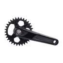 Pedivela Shimano Deore FC-M6100 12 velocidades com tecnologia Hollowtech II, coroa Narrow-Wide 30 ou 32 dentes e braços de 170 mm ou 175 mm para Mountain Bike.