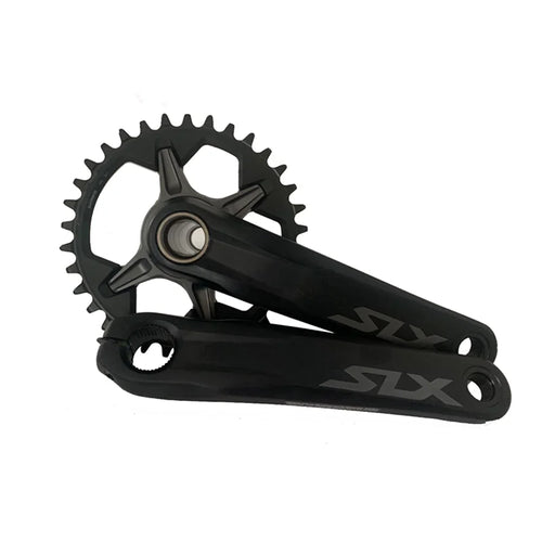 Pedivela Shimano SLX FC-M7100 12 velocidades com tecnologia Hollowtech II, coroa Narrow-Wide 30, 32 ou 34 dentes e braços de 170 mm ou 175 mm para Mountain Bike.