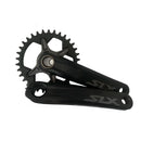Pedivela Shimano SLX FC-M7100 12 velocidades com tecnologia Hollowtech II, coroa Narrow-Wide 30, 32 ou 34 dentes e braços de 170 mm ou 175 mm para Mountain Bike.